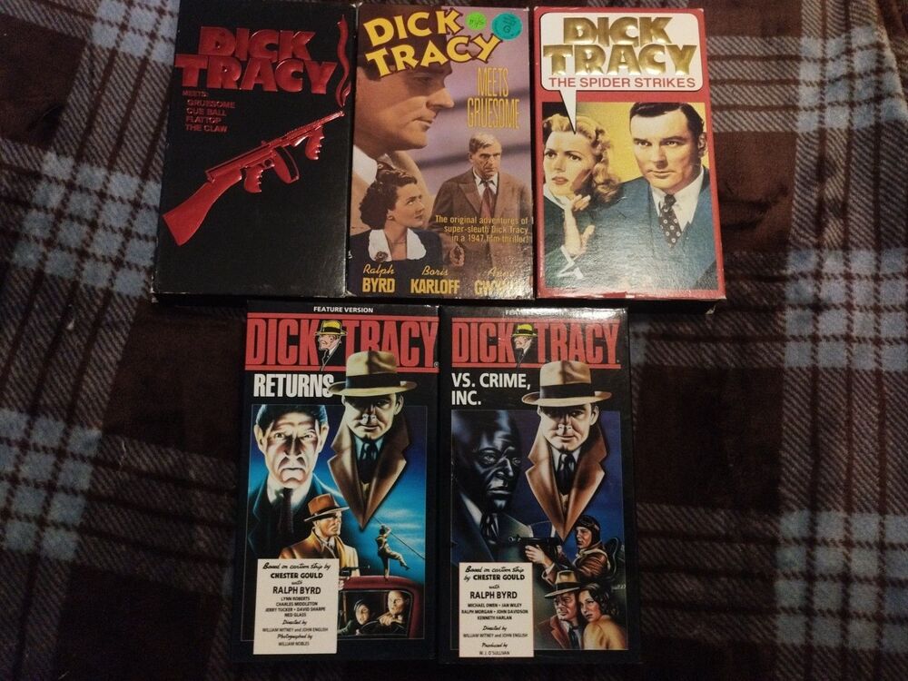 Dick Tracy VHS Lot of 5 - Ralph Byrd - See Description